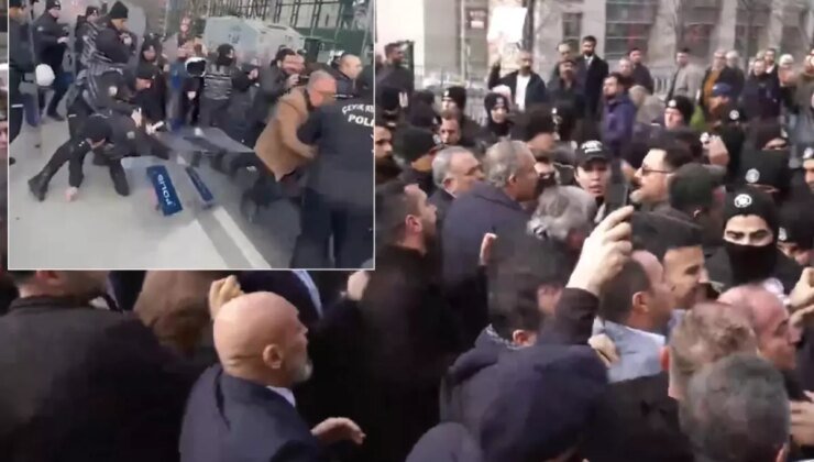 İmamoğlu’nun ifade verdiği Çağlayan Adliyesi’nin önünde ortalık karıştı