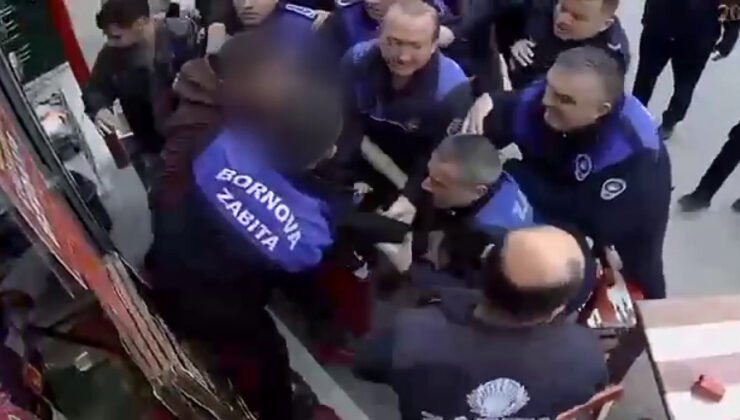 İzmir'de esnafla zabıtanın kavgası güvenlik kamerasınca görüntülendi – Güncel haberler