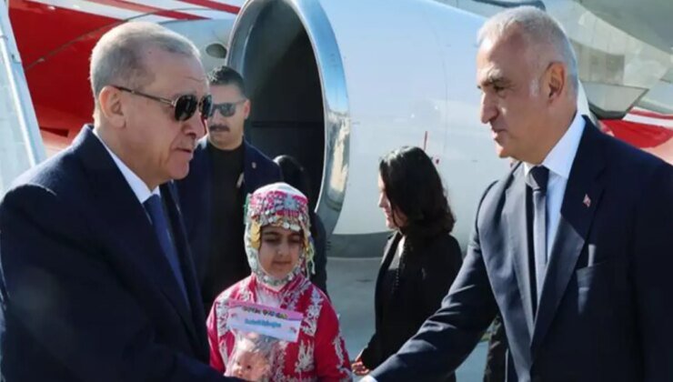 Cumhurbaşkanı Erdoğan’ın ziyaretine Bakan Ersoy da eşlik etti