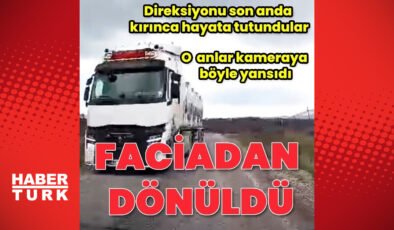Gönen’de facianın eşiğinden dönüldü: Süt tankeri karşı şeride geçti