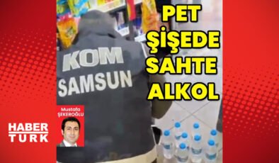 Samsun’da tekel bayiinde sahte alkol operasyonu