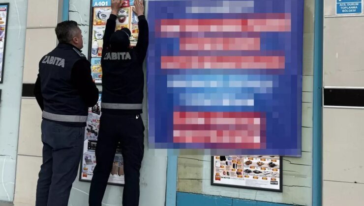 Belediye, tarihi geçmiş ürün satan marketi mühürledi, vatandaşı da afişle bilgilendirdi