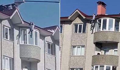 Çatıdaki karı temizleyecekti! Hayatı film şeridi gibi gözünün önünden geçti!