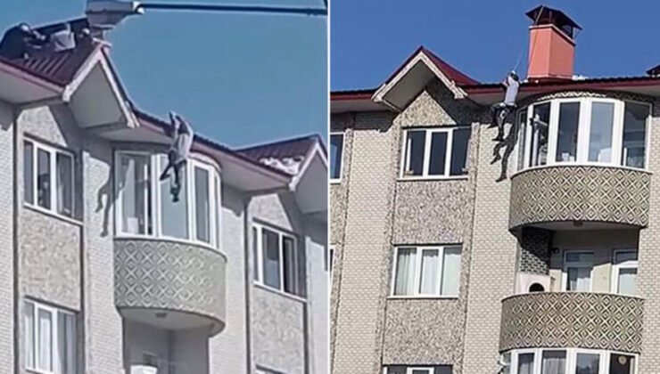 Çatıdaki karı temizleyecekti! Hayatı film şeridi gibi gözünün önünden geçti!