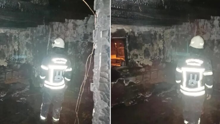 Erzurum’da çıkan yangından bir kişi hayatını kaybetti