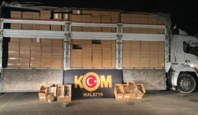 Malatya’da 7 milyon 250 bin makaron ele geçirildi
