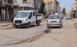Adıyaman’da Demir Bağlı Araçla Trafikte İlerleyen Sürücüye Ceza