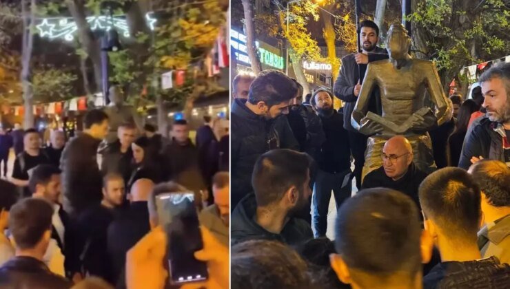 Ankara’da hareketli dakikalar! Polis yere düştü, Mahmut Tanal özür diledi