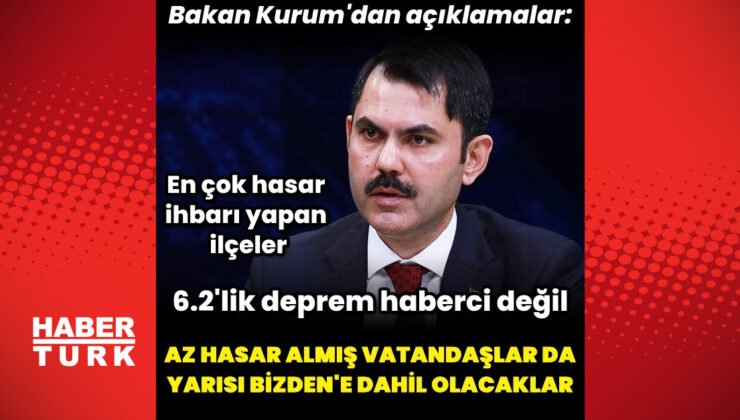 Bakan Kurum: Az hasar almış tüm vatandaşlarımızı Yarısı Bizden Kampanyası’na dahil edeceğiz