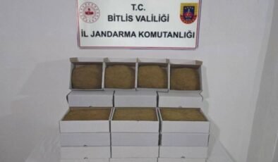 Bitlis’te 35 kilogram tütün ele geçirildi