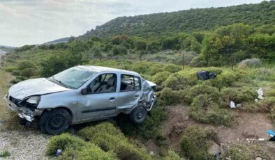 Çanakkale’de Otomobil Şarampole Yuvarlandı: 4 Yaralı