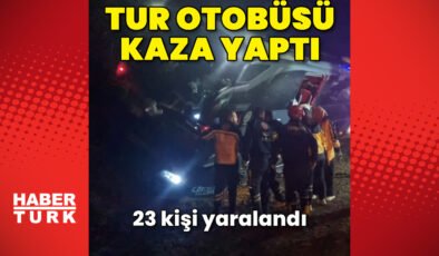 Çorum’da tur otobüsü kaza yaptı: 23 yaralı