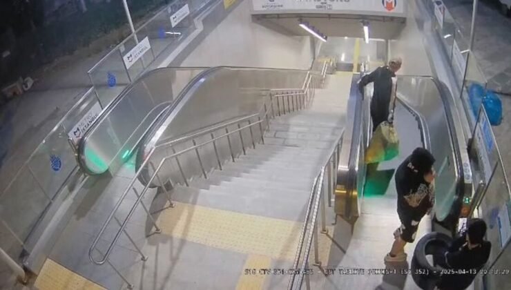 Esenler’de metro istasyonuna çöp ve lastik atıldı; o anlar kamerada