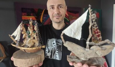 Görsel Sanatlar Öğretmeni, Doğal Malzemelerle Sanat Eserleri Yaratıyor