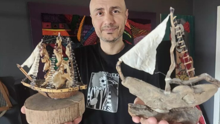Görsel Sanatlar Öğretmeni, Doğal Malzemelerle Sanat Eserleri Yaratıyor