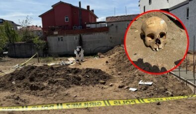İnşaat işçilerinin bulduğu kafatası ekipleri harekete geçirdi