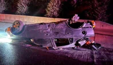 Isparta’da Takla Atan Otomobilde 3 Yaralı