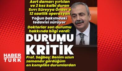 Kalp krizi geçiren Sırrı Süreyya Önder yoğun bakımda