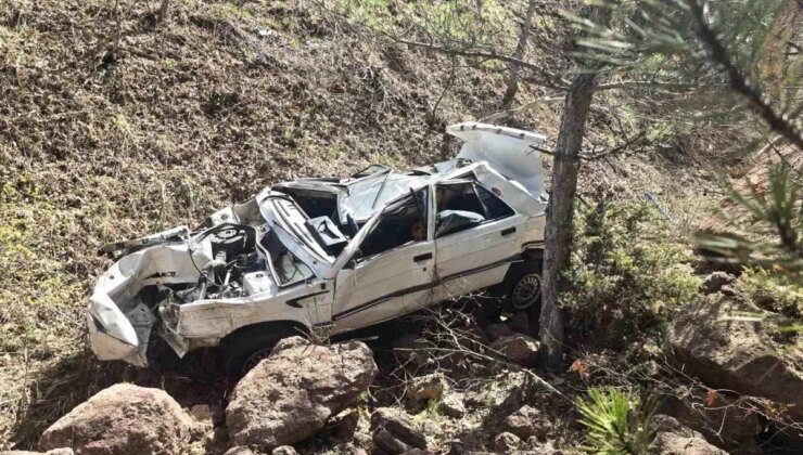 Kütahya’da Otomobil Şarampole Yuvarlandı: 1 Yaralı