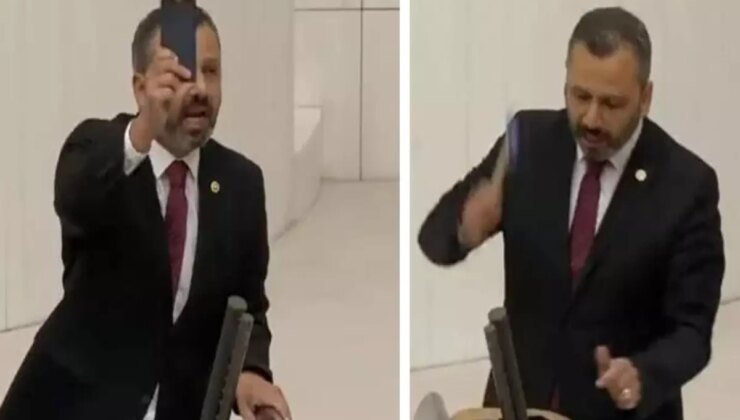Meclis kürsüsünde çekiçle telefon kıran eski vekile tazminat cezası