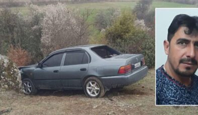 Otomobili şarampole yuvarlanmıştı… Başından mermi çekirdeği çıktı!