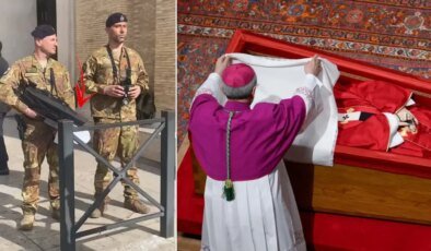 Papa’ya son veda! Türkiye’den bir isim de törende