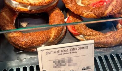 Sabiha Gökçen’deki kafede satılan simitin fiyatını görenler "Yok artık" diyor