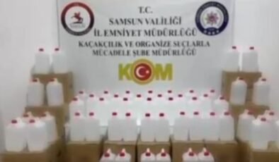 Samsun’da 2 ton etil alkol ele geçirildi: 1 gözaltı