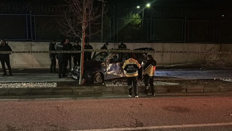 Sivas’ta ağaca çarpan otomobilin sürücüsü öldü