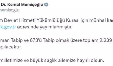 2 Bin 239 Hekim Ataması Gerçekleşiyor