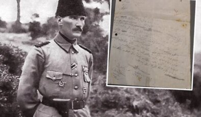 Atatürk’ün Fedai Müfrezesine verdiği el yazısı emir ortaya çıktı