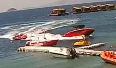 Bodrum’daki su sporları kazası kamerada