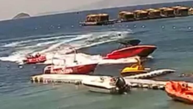 Bodrum’daki su sporları kazası kamerada