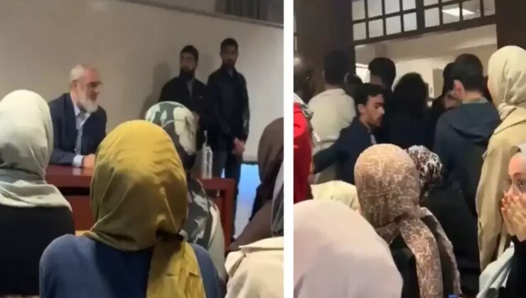 Boğaziçi Üniversitesi’nde Nurettin Yıldız’a yumurtalı saldırı