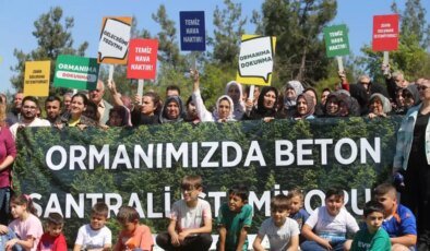 Bursa’da köylüler beton santraline karşı eylem yaptı