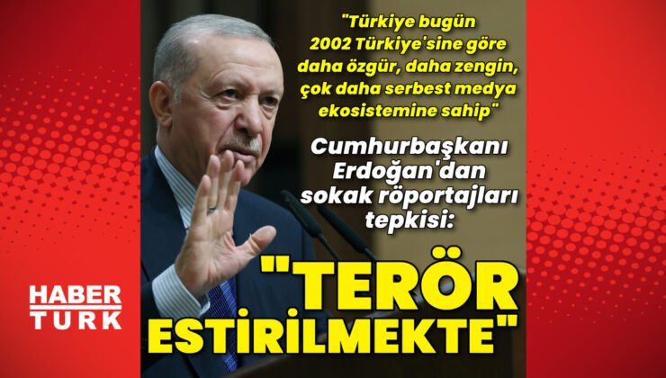 Cumhurbaşkanı Erdoğan’dan sokak röportajları tepkisi