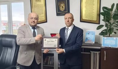 Diyanet’ten İmam Murat Güveç’e Başarı Belgesi