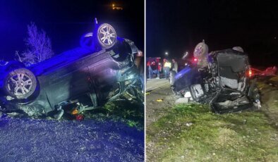 Hafif ticari araç takla attı: 3 ölü, 2 yaralı
