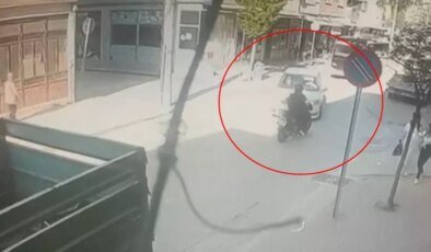 İnegöl’de Motosiklet ile Otomobil Kafa Kafaya Çarpıştı