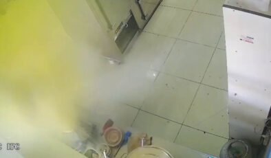 İş yerindeki düdüklü tencere patladı