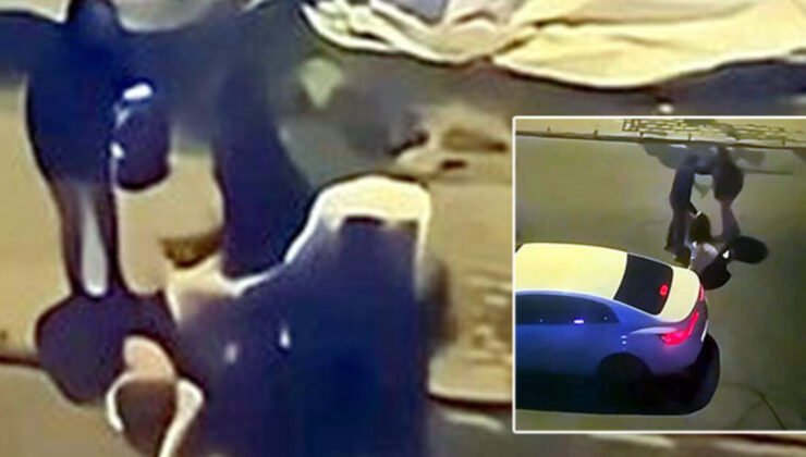 İstanbul’da dehşet kamerada! ‘Yapma’ diyene sövdü! Kadını tekme tokat dövdü!