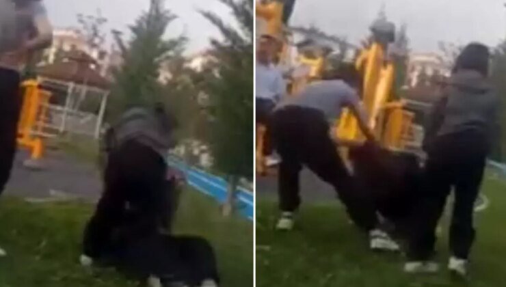Kız çocukları, arkadaşlarını tuzağa düşürüp tekme tokat dövdü