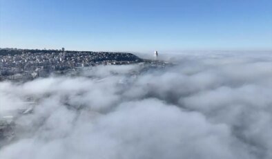 Samsun’da Etkili Olan Sis, Dronla Görüntülendi