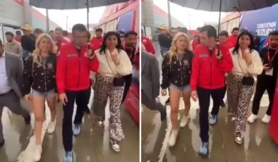 Selçuk Bayraktar’ın hassasiyeti takdir topladı! Eli, yanındaki kadına değmesin diye…