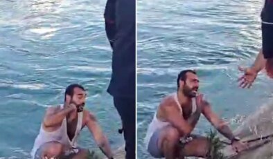 Sulama kanalına düşen genç, kendisini kurtarmaya gelenleri tehdit etti