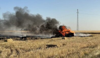 Aksaray’da Otomobil Yangını: 10 Bin Dekar Arazi Küle Döndü
