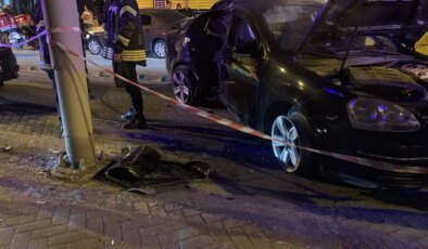 Alkollü Sürücü Tramvay Yoluna Çıktı, İki Kişi Yaralandı