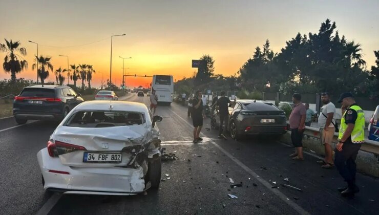 Antalya’da Zincirleme Trafik Kazası: 1 Yaralı