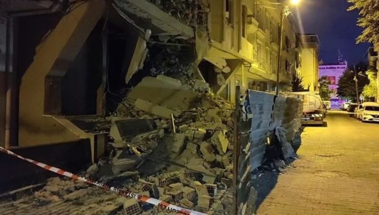 Avcılar’da 6 katlı binada kısmi çökme
