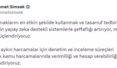 Bakan Şimşek: Kamu Harcamalarında Verimlilik ve Hesap Verebilirlik Öncelikli